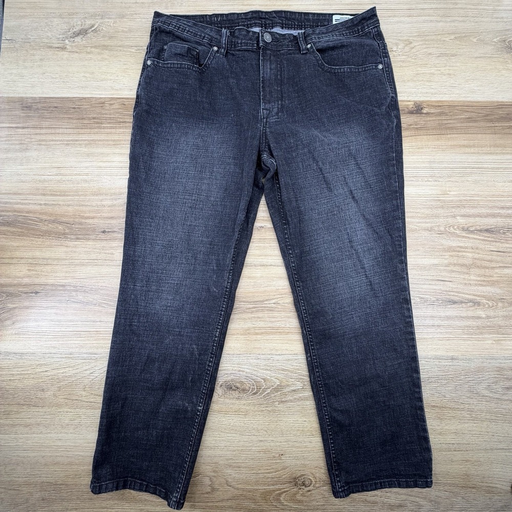 Buffalo David Bitton Mens‎ Jeans Size 38x29 Black Denim Jackson Straight Stretch